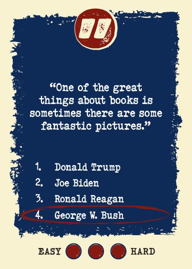 Said card: “One of the great things about books is sometimes there are some fantastic pictures.”